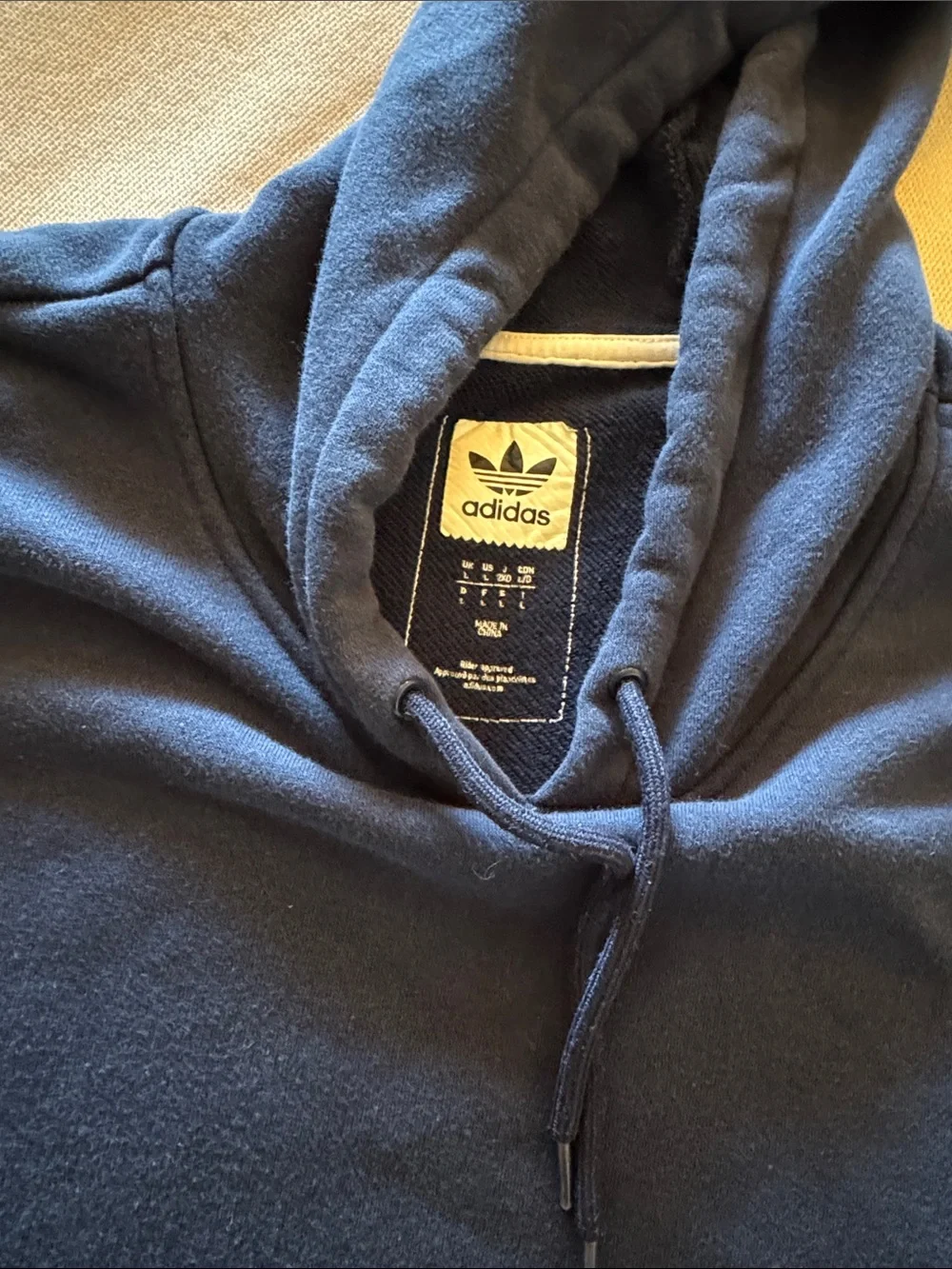 Adidas Men's Navy Blue Zip-Up Hoodie